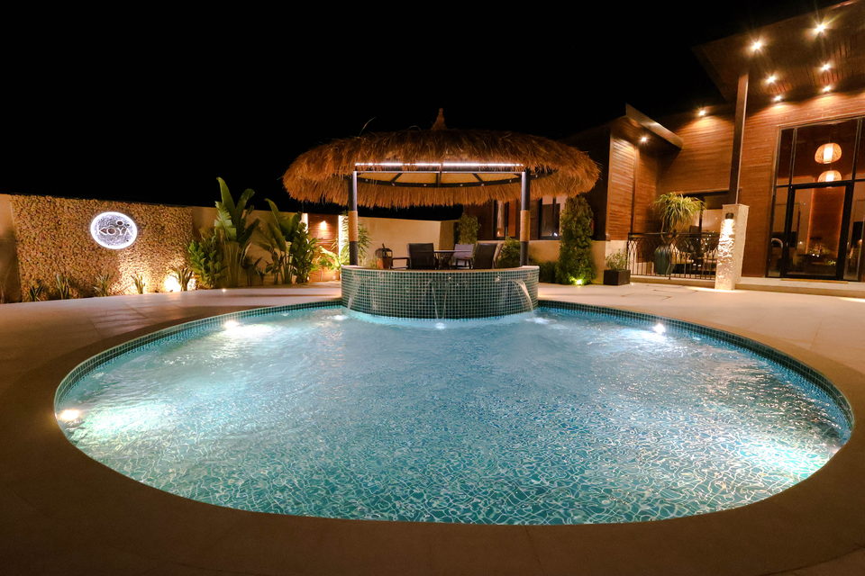 A22 landscape project by Vida Landscapes, Masfout — at night view 6