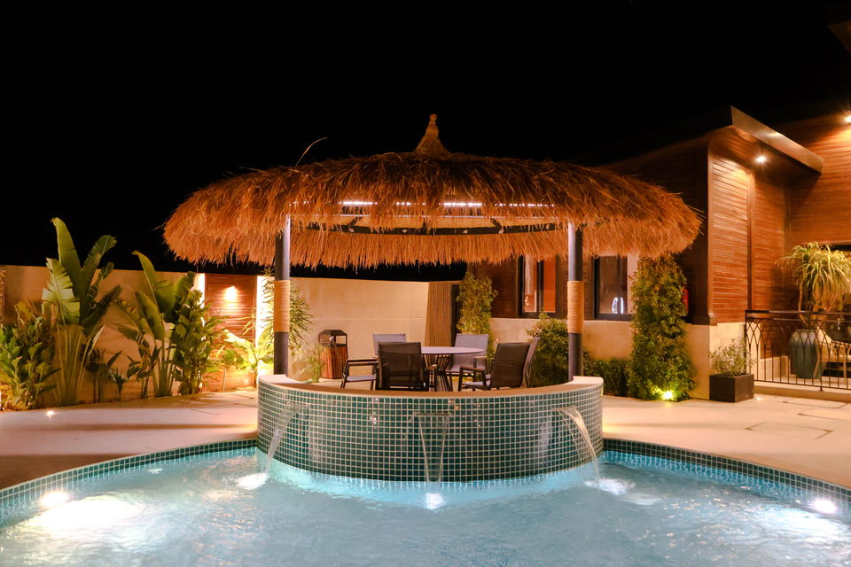 A22 landscape project by Vida Landscapes, Masfout — at night view 7