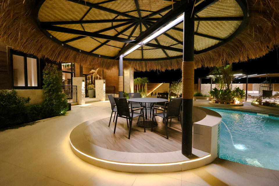 A22 landscape project by Vida Landscapes, Masfout — at night view 10