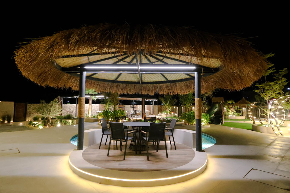 A22 landscape project by Vida Landscapes, Masfout — at night view 11
