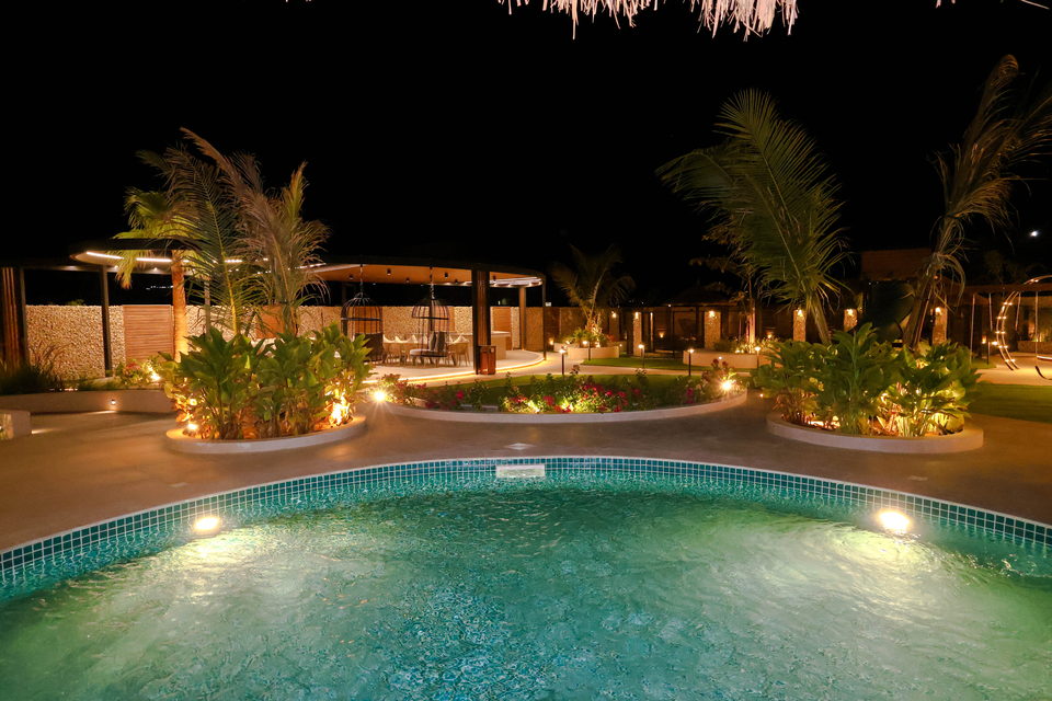 A22 landscape project by Vida Landscapes, Masfout — at night view 13