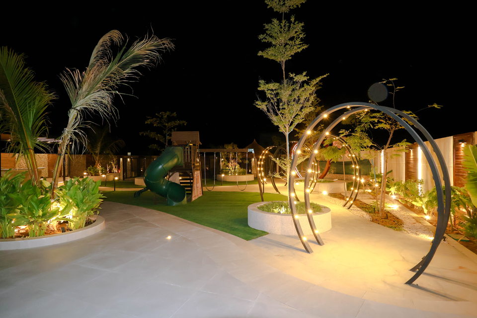 A22 landscape project by Vida Landscapes, Masfout — at night view 15