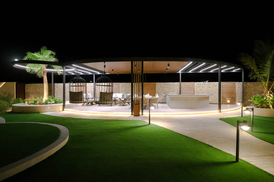 A22 landscape project by Vida Landscapes, Masfout — at night view 20
