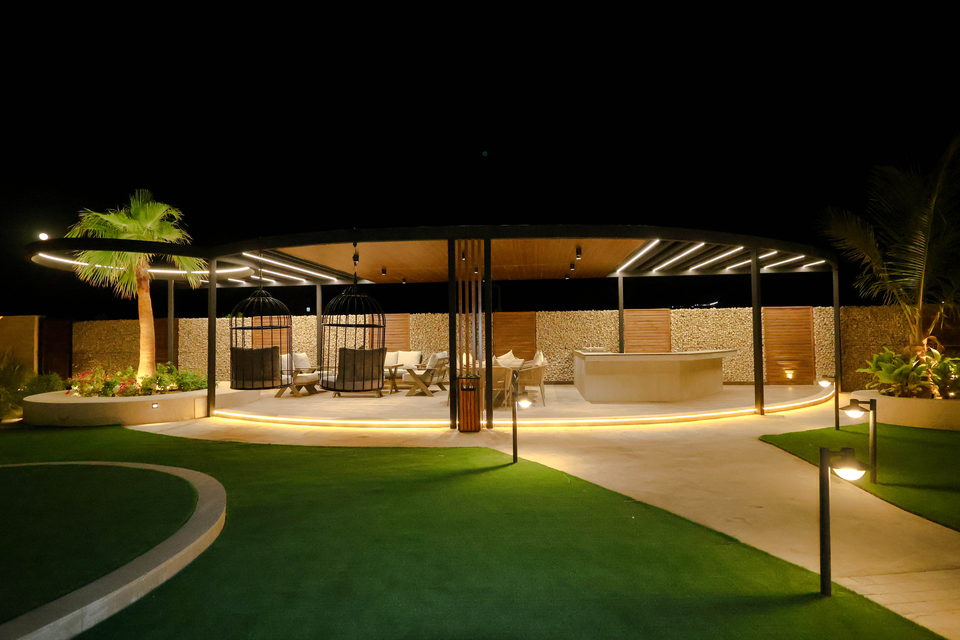 A22 landscape project by Vida Landscapes, Masfout — at night view 21