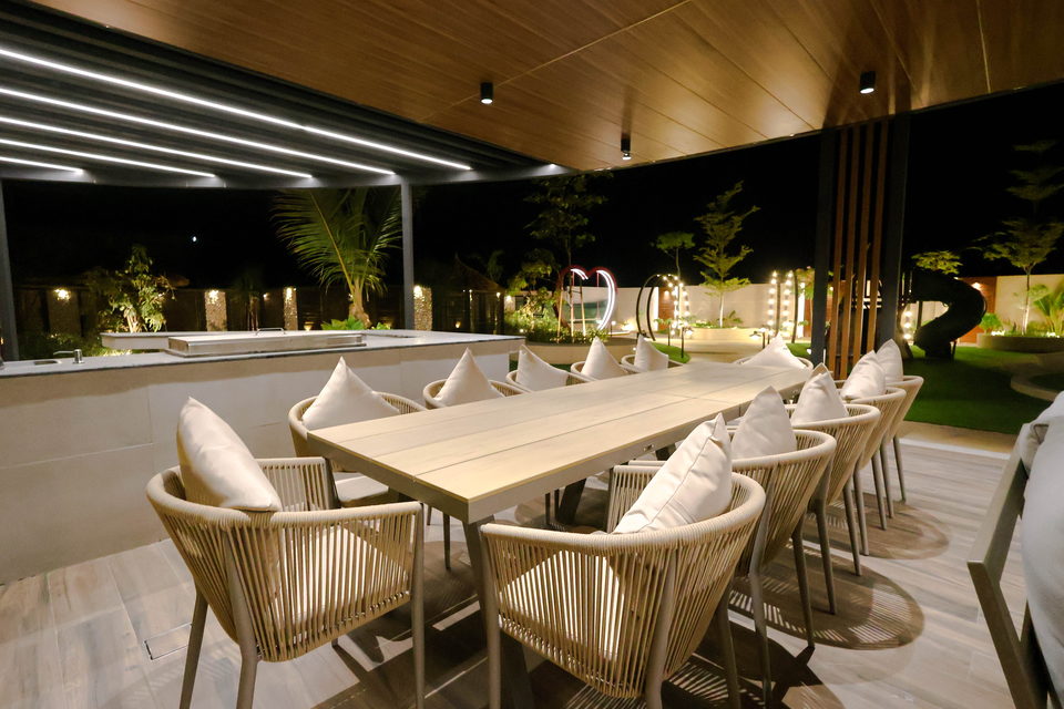 A22 landscape project by Vida Landscapes, Masfout — at night view 35