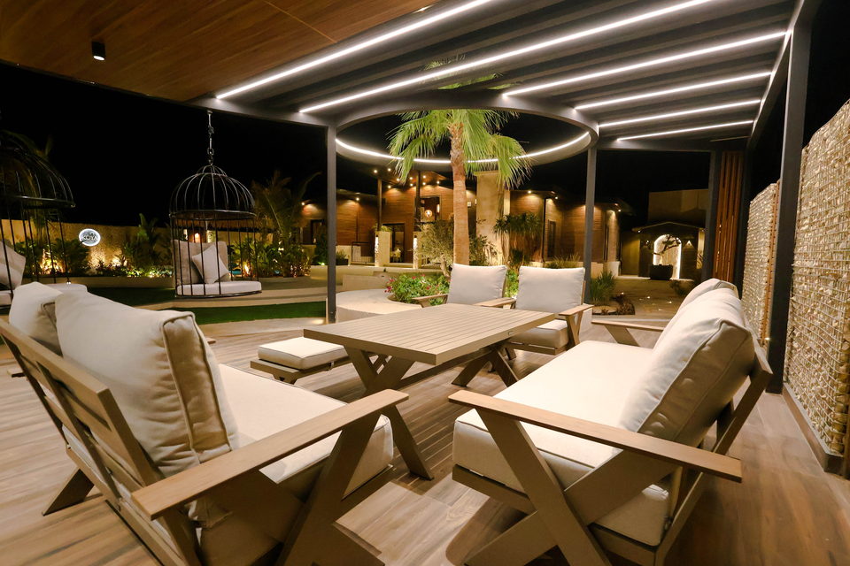 A22 landscape project by Vida Landscapes, Masfout — at night view 36