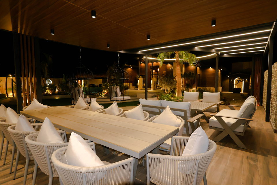 A22 landscape project by Vida Landscapes, Masfout — at night view 39