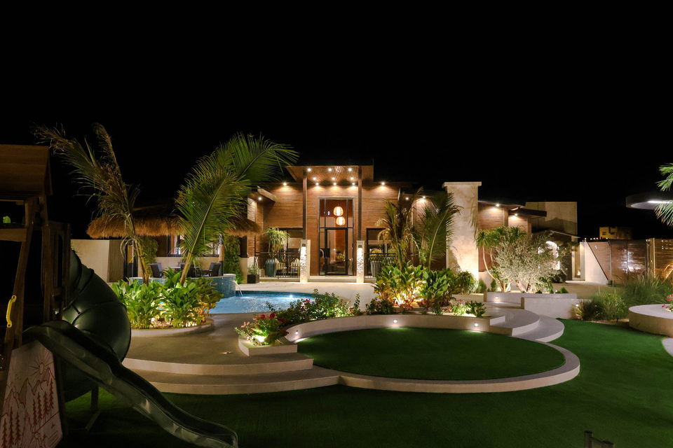 A22 landscape project by Vida Landscapes, Masfout — at night view 54