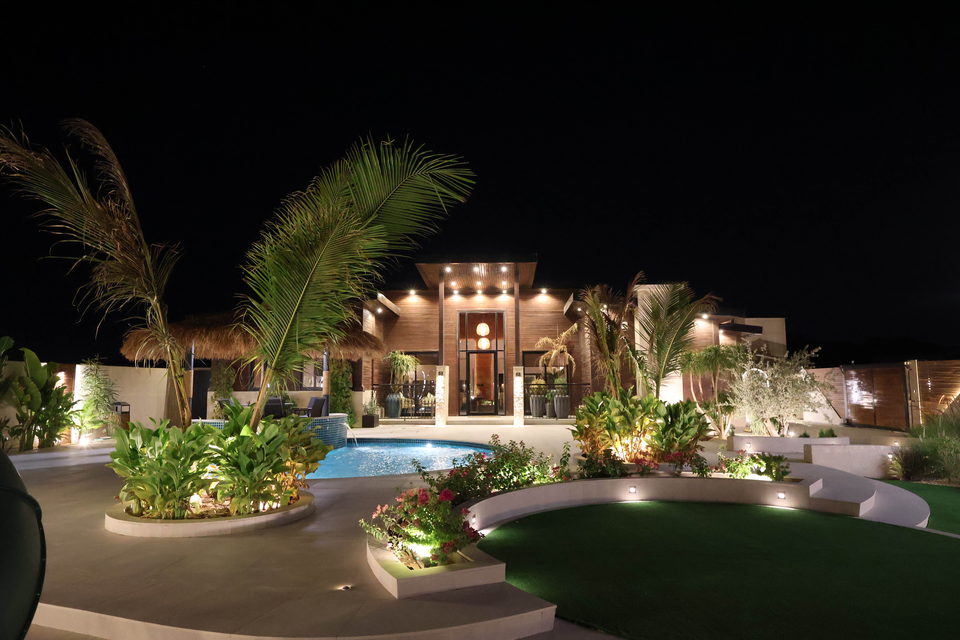 A22 landscape project by Vida Landscapes, Masfout — at night view 55