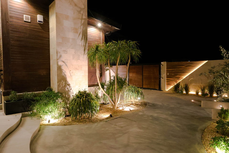 A22 landscape project by Vida Landscapes, Masfout — at night view 88