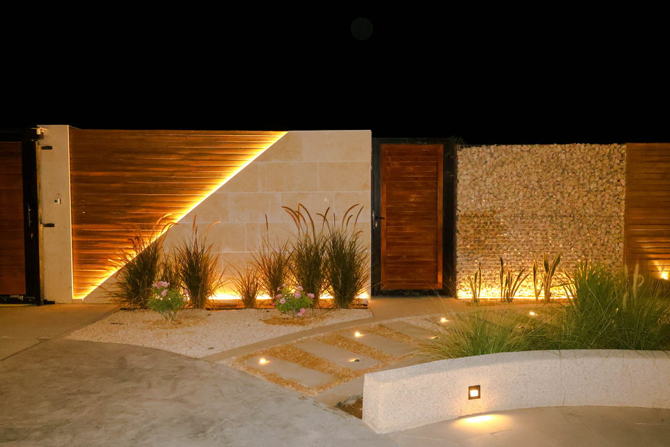 A22 landscape project by Vida Landscapes, Masfout — at night view 91