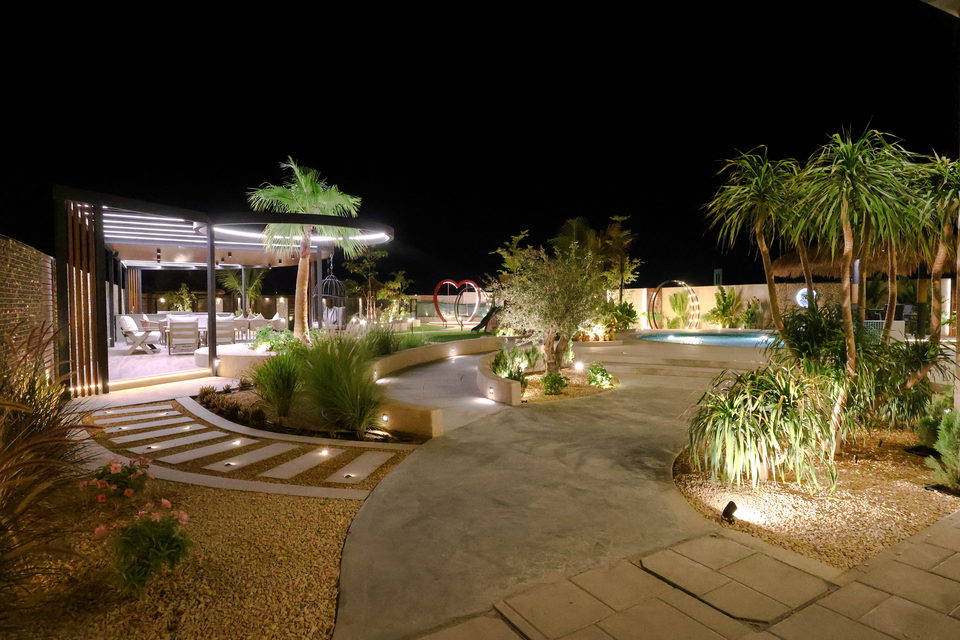A22 landscape project by Vida Landscapes, Masfout — at night view 97