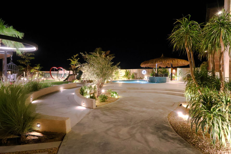 A22 landscape project by Vida Landscapes, Masfout — at night view 99