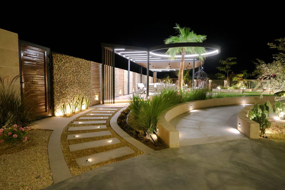A22 landscape project by Vida Landscapes, Masfout — at night view 100