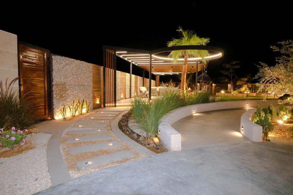A22 landscape project by Vida Landscapes, Masfout — at night view 101