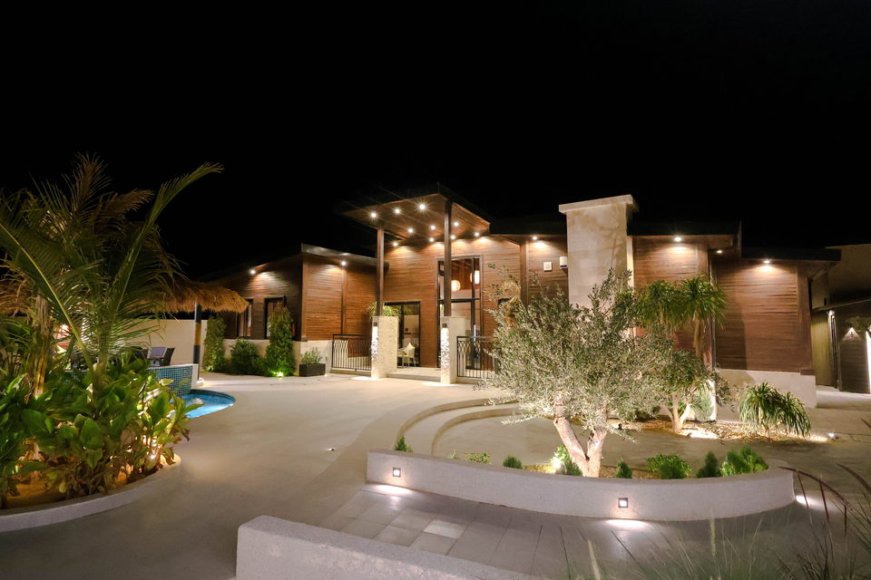 A22 landscape project by Vida Landscapes, Masfout — at night view 114