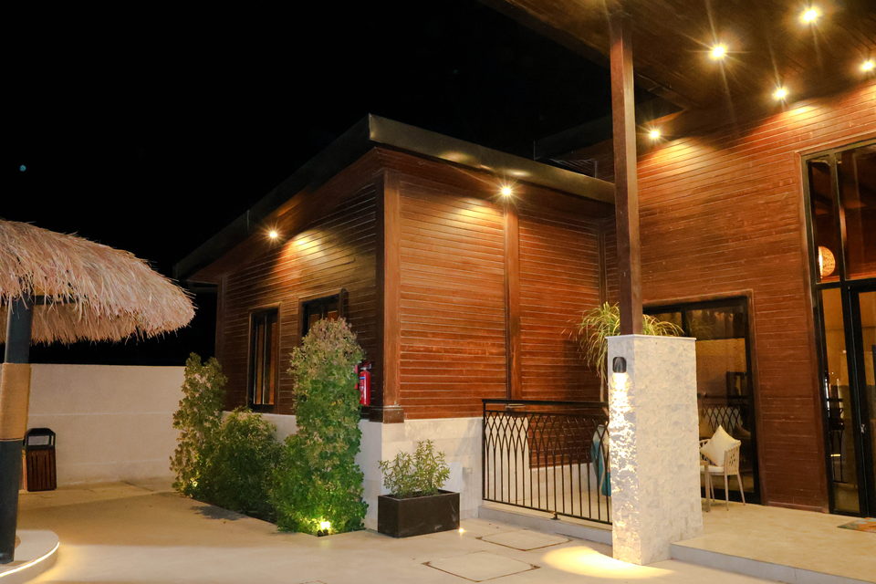 A22 landscape project by Vida Landscapes, Masfout — at night view 122