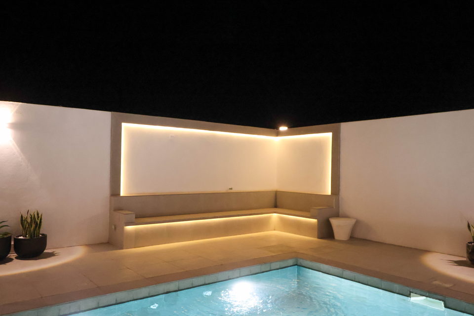 A23 landscape project by Vida Landscapes, Masfout, Ajman — at night view 4