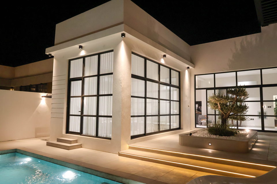 A23 landscape project by Vida Landscapes, Masfout, Ajman — at night view 6