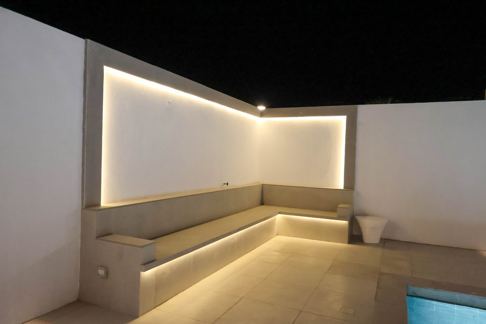 A23 landscape project by Vida Landscapes, Masfout, Ajman — at night view 7