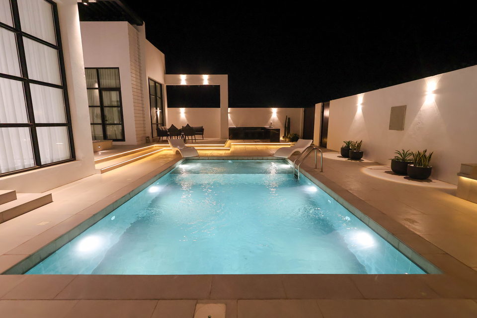 A23 landscape project by Vida Landscapes, Masfout, Ajman — at night view 11