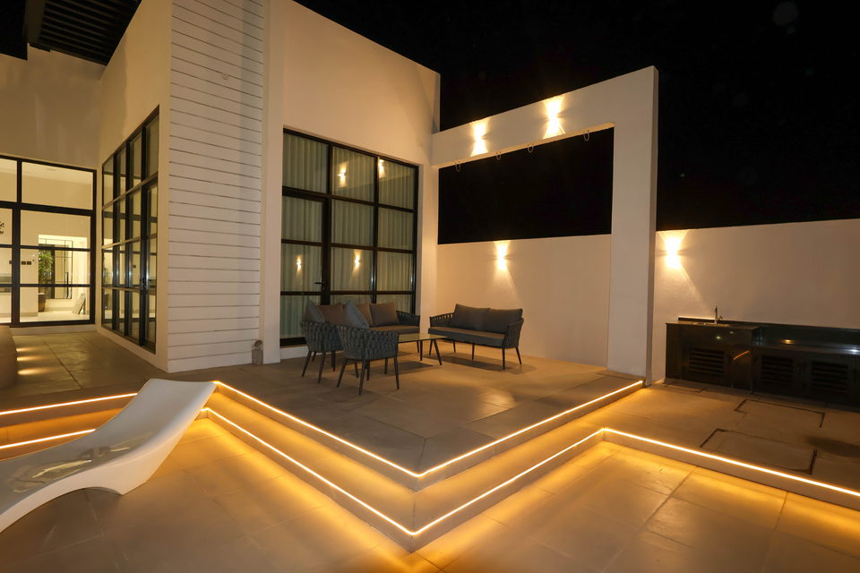 A23 landscape project by Vida Landscapes, Masfout, Ajman — at night view 17