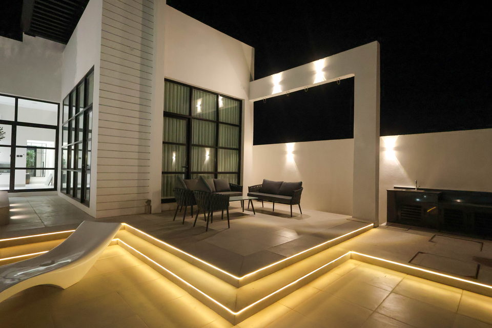 A23 landscape project by Vida Landscapes, Masfout, Ajman — at night view 18