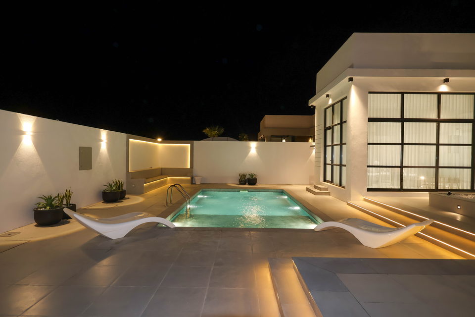 A23 landscape project by Vida Landscapes, Masfout, Ajman — at night view 19