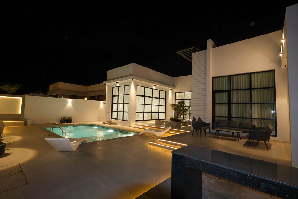 A23 landscape project by Vida Landscapes, Masfout, Ajman — at night view 23