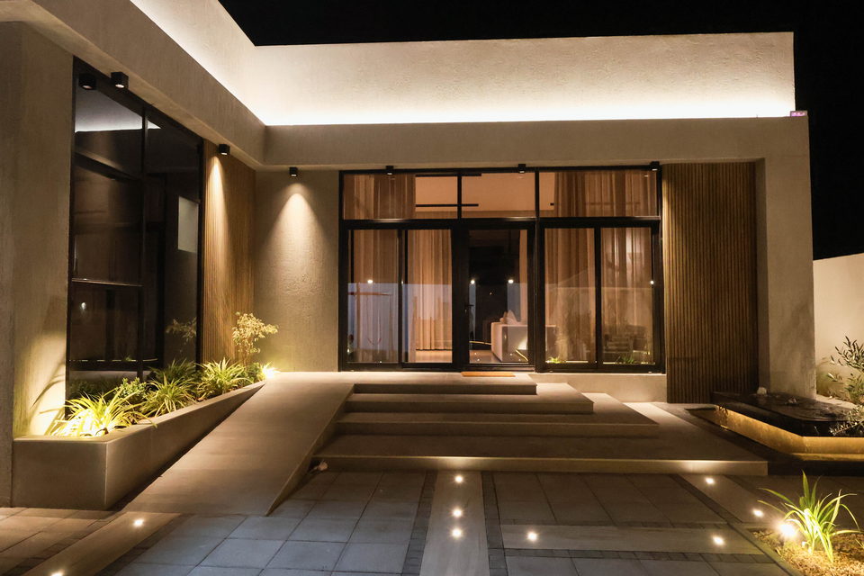A27 landscape project by Vida Landscapes, Masfout, Ajman — at night view 8