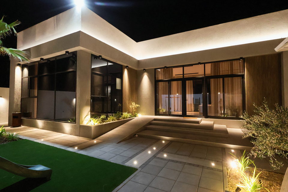 A27 landscape project by Vida Landscapes, Masfout, Ajman — at night view 9