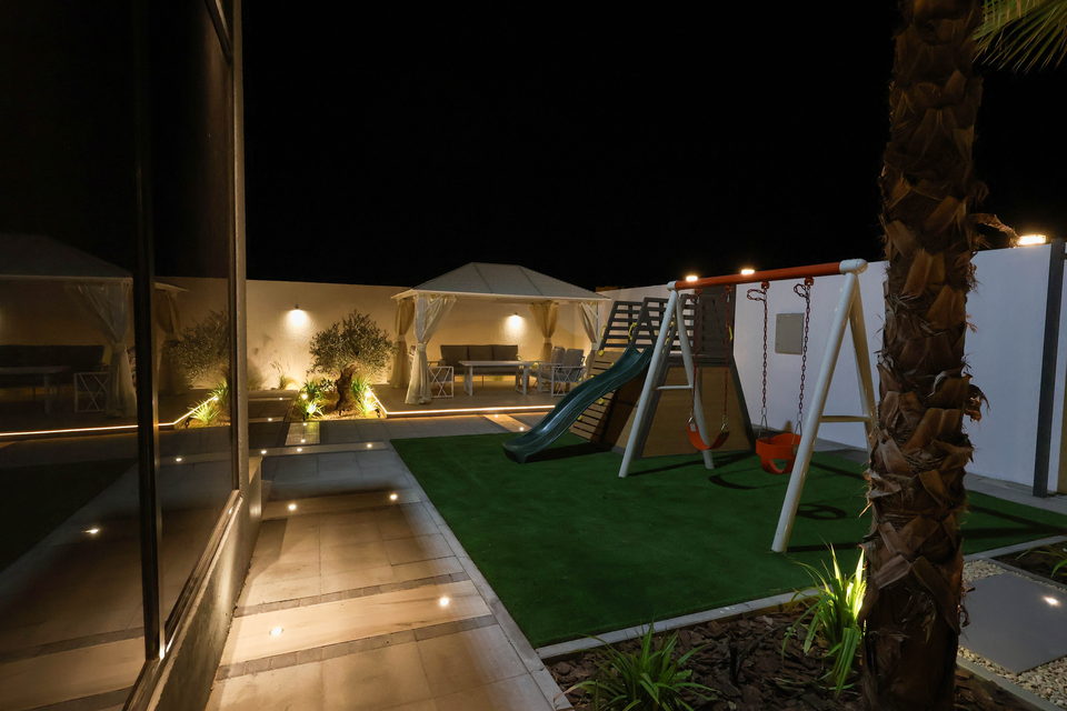A27 landscape project by Vida Landscapes, Masfout, Ajman — at night view 21