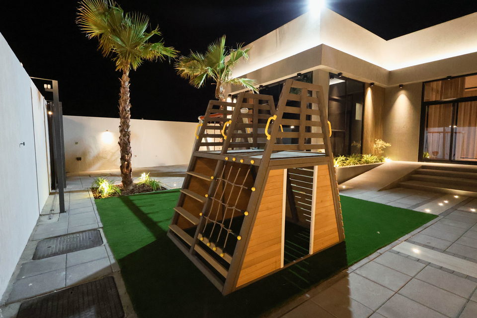 A27 landscape project by Vida Landscapes, Masfout, Ajman — at night view 26