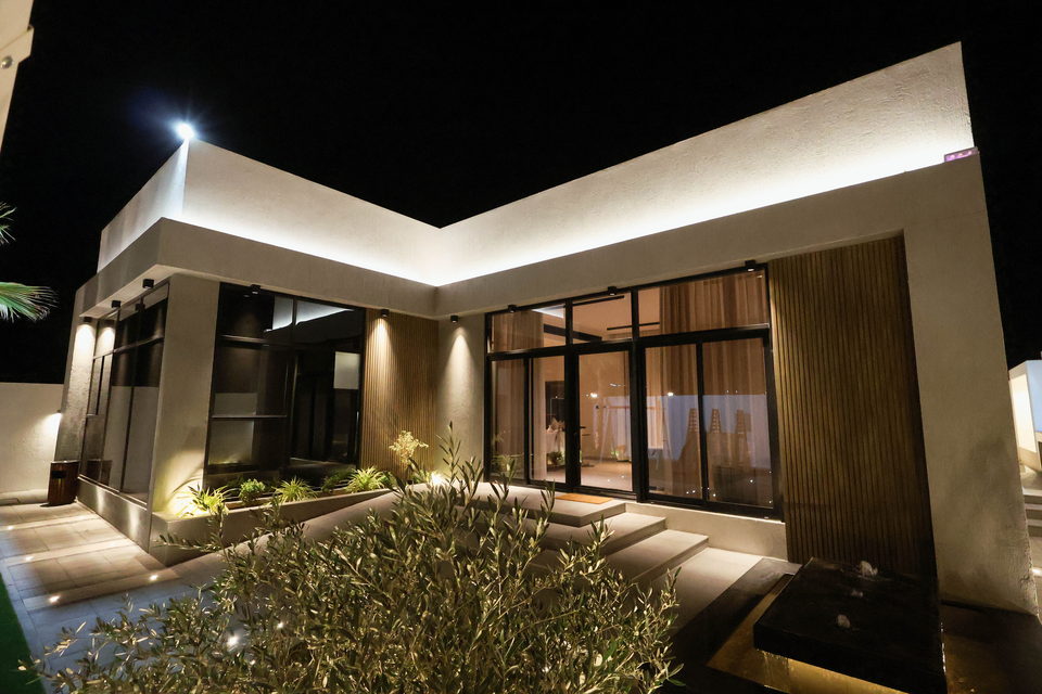 A27 landscape project by Vida Landscapes, Masfout, Ajman — at night view 28
