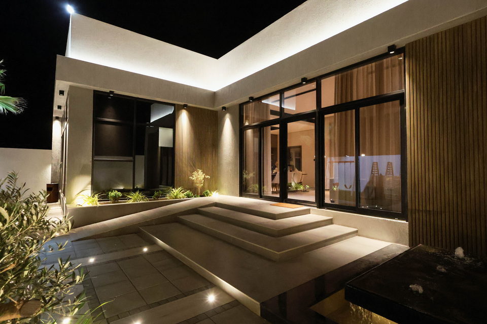 A27 landscape project by Vida Landscapes, Masfout, Ajman — at night view 29