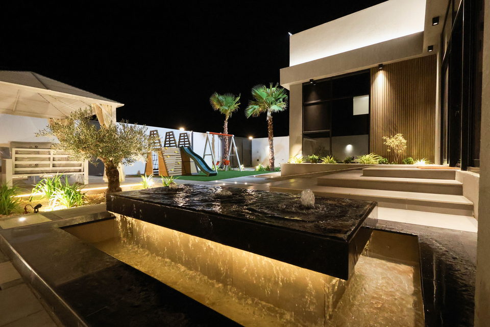A27 landscape project by Vida Landscapes, Masfout, Ajman — at night view 31
