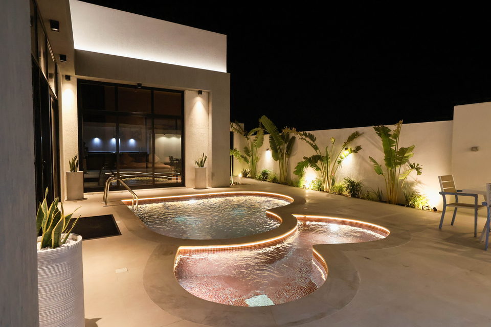 A27 landscape project by Vida Landscapes, Masfout, Ajman — at night view 35