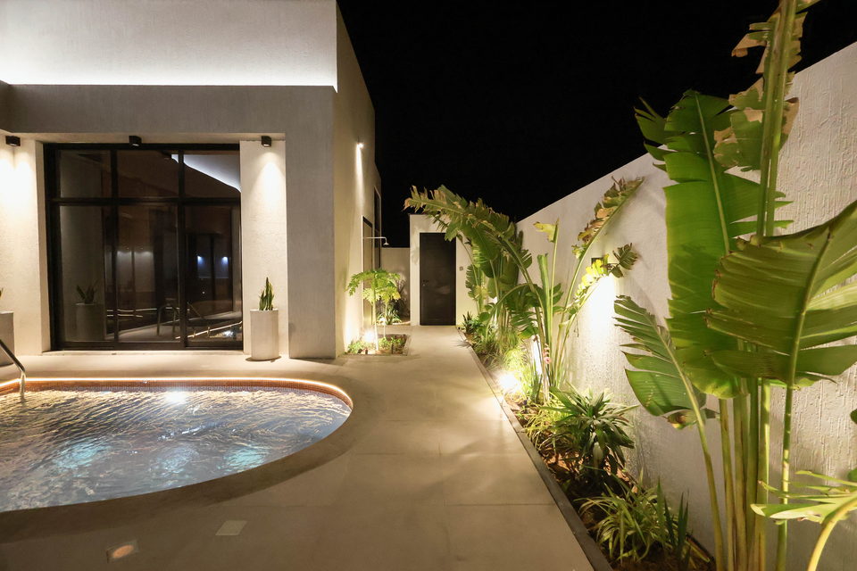 A27 landscape project by Vida Landscapes, Masfout, Ajman — at night view 43