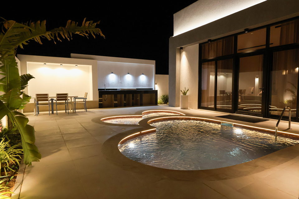 A27 landscape project by Vida Landscapes, Masfout, Ajman — at night view 47
