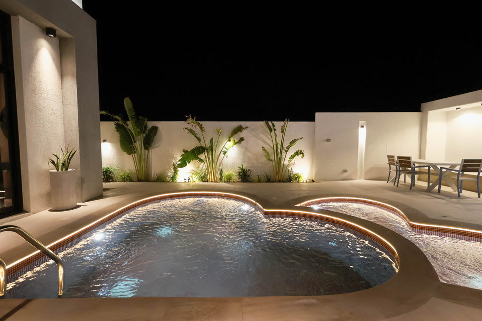 A27 landscape project by Vida Landscapes, Masfout, Ajman — at night view 49