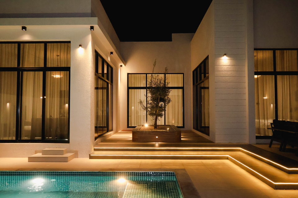 A29 landscape project by Vida Landscapes, Ajman — at night view 5