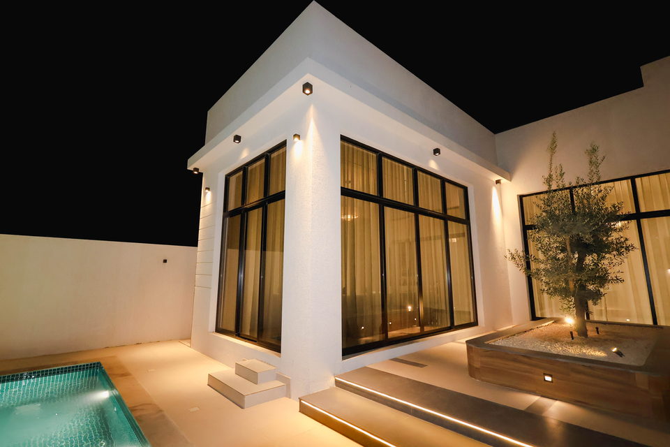 A29 landscape project by Vida Landscapes, Ajman — at night view 7