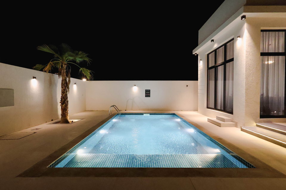 A29 landscape project by Vida Landscapes, Ajman — at night view 8