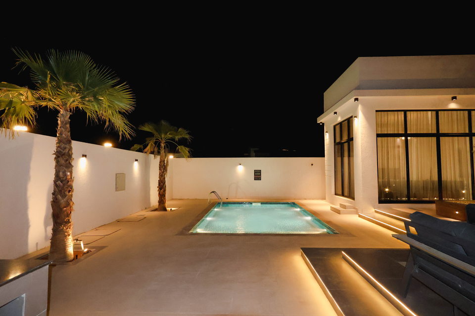 A29 landscape project by Vida Landscapes, Ajman — at night view 10