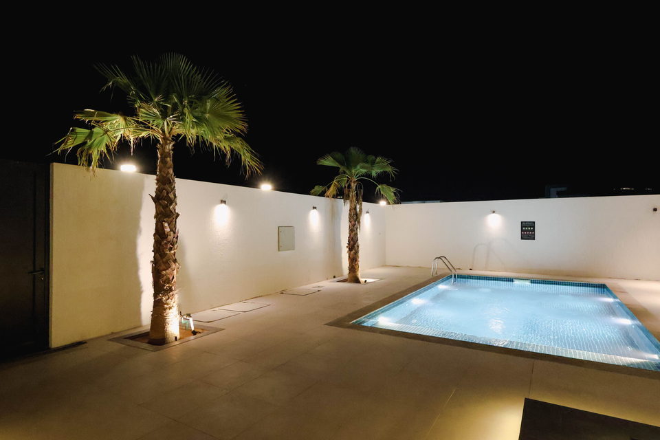 A29 landscape project by Vida Landscapes, Ajman — at night view 12