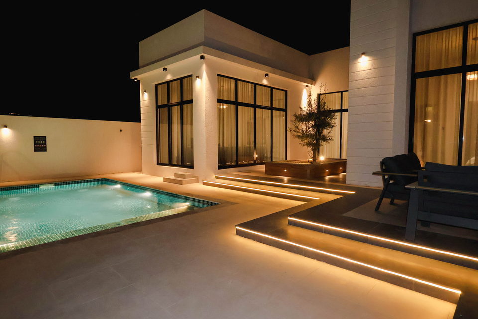 A29 landscape project by Vida Landscapes, Ajman — at night view 18