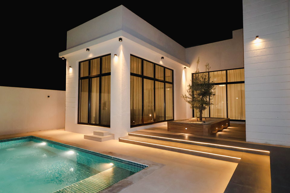 A29 landscape project by Vida Landscapes, Ajman — at night view 19