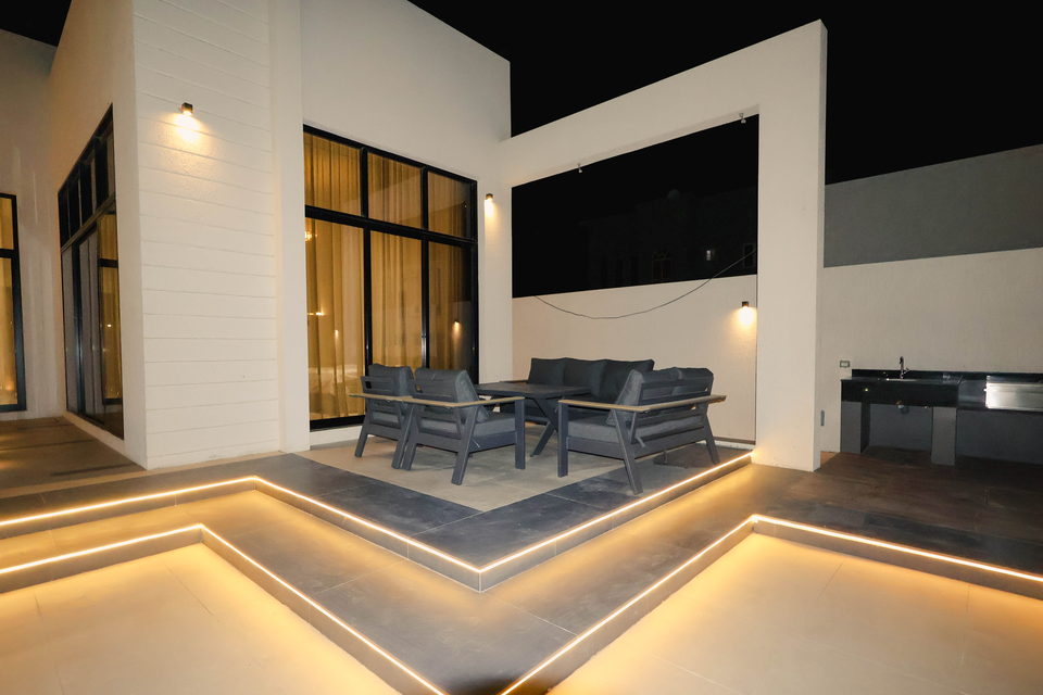 A29 landscape project by Vida Landscapes, Ajman — at night view 22