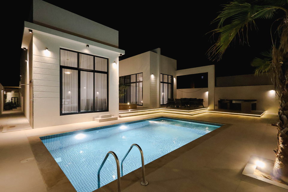 A29 landscape project by Vida Landscapes, Ajman — at night view 24