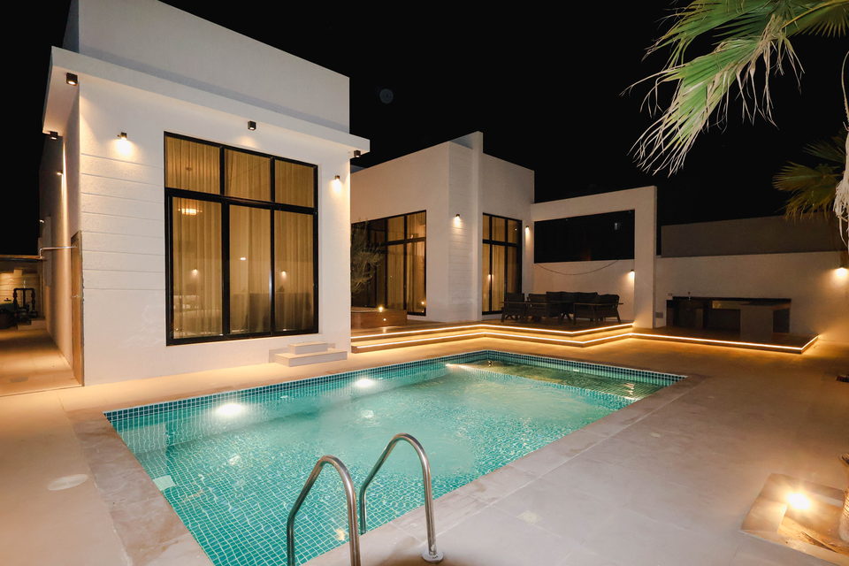 A29 landscape project by Vida Landscapes, Ajman — at night view 25